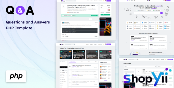 Q&A - Questions and Answers PHP Template