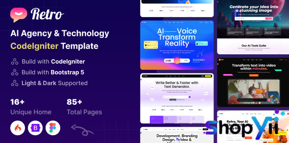 Retro - AI Agency & Technology CodeIgniter Template