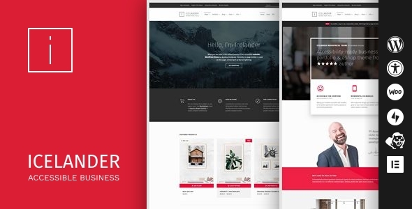 Icelander v1.7.6 - Accessible Business Portfolio & WooCommerce WordPress Theme
