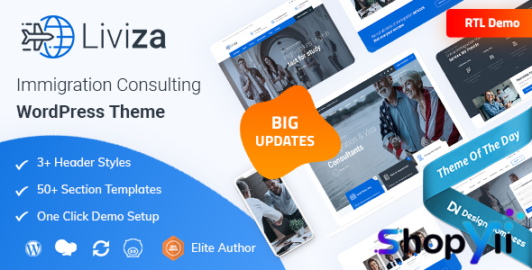 Liviza v3.8 - Immigration Consulting WordPress Theme