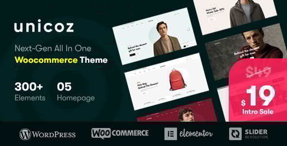 Unicoz v1.1.1 - Elementor WooCommerce Theme