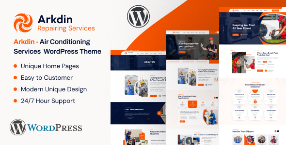 Arkdin v1.2 - Air Conditioning Services WordPress Theme