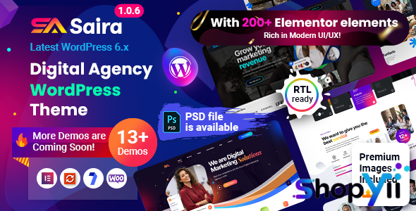 Saira v10.0.8 - Digital Agency WordPress