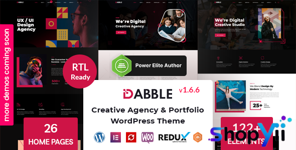Dabble v1.6.6 - Creative Agency & Portfolio WordPress Theme