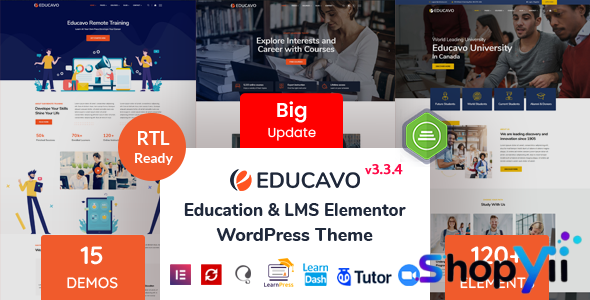 Educavo v3.3.4 - Online Courses & Education WordPress Theme