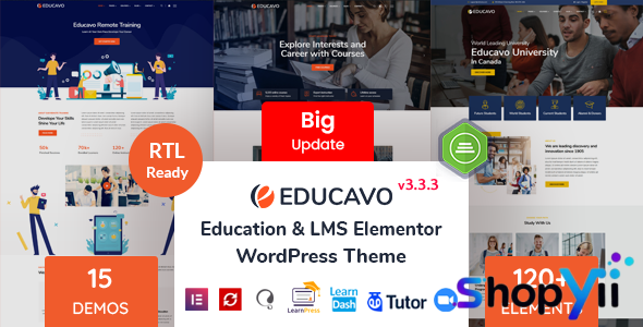 Educavo v3.3.3 - Online Courses & Education WordPress Theme