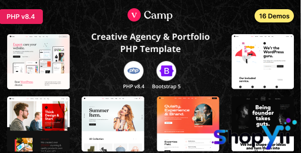 vCamp - Creative Agency & Portfolio PHP Template