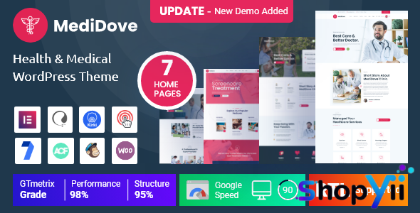 MediDove v3.0.1 - Medical Care, Home Healthcare Service WP Theme + RTL