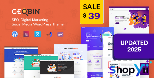 GeoBin v2.7.6 - Digital Marketing Agency, SEO WordPress Theme