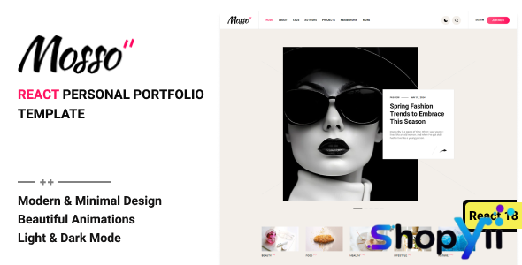 Mosso - React Js Personal Portfolio Template