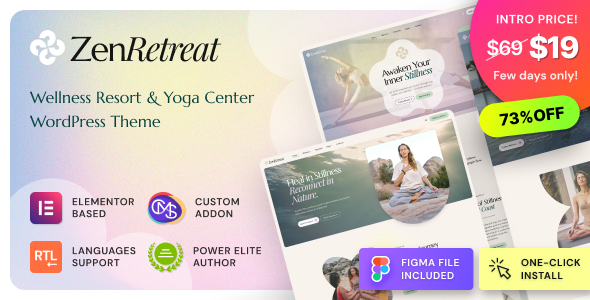 Zen Retreat v1.0.1 - Wellness Resort, Spa & Yoga WordPress Theme