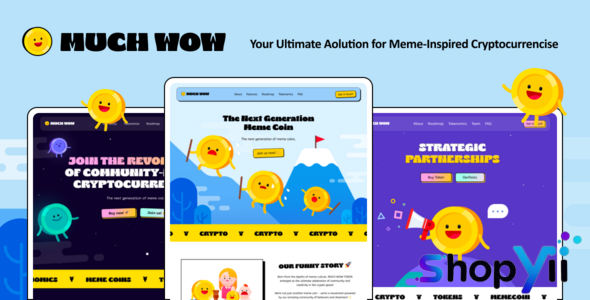MuchWow v1.0.1 - Meme coin ICO and Crypto WordPress Theme