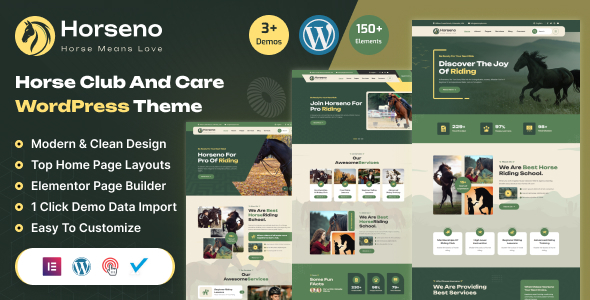 Horseno v1.1.0 - Horse Club & Riding Sports WordPress Theme
