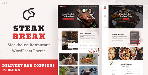 SteakBreak v1.9.0 - Meat Restaurant WordPress Theme