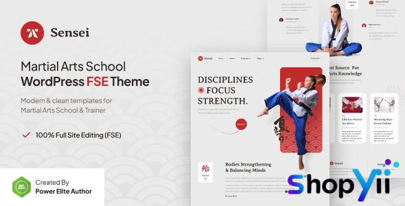 Sensei v1.0.2 - Martial Arts Club & Trainer FSE WordPress Theme