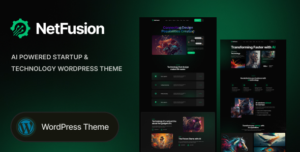 NetFusion v1.0.0 - AI Powered Startup & Technology WordPress Theme