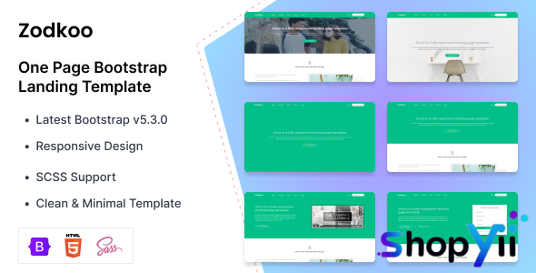 Zodkoo v3.0.0 - Bootstrap Landing Page Template