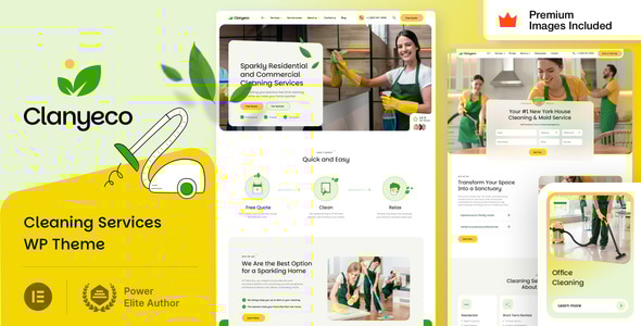 ClanyEco v18 - Cleaning Services WordPress Theme