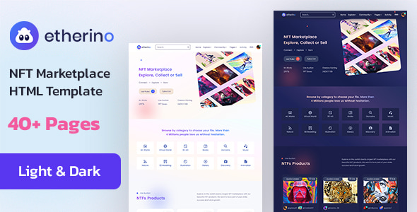 Etherino - NFT HTML Marketplace