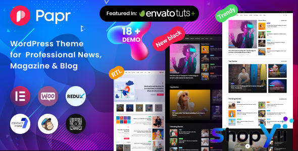 Papr v1.5.3 - News Magazine WordPress Theme