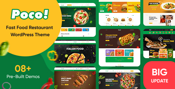 Poco v2.2.6 - Fast Food Restaurant WordPress Theme