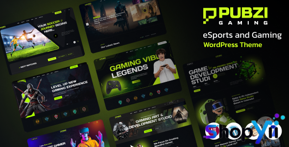 Pubzi v1.0 – eSports and Gaming WordPress Theme