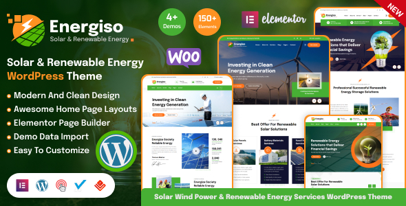 Energiso v1.4.5 - Solar & Renewable Energy WordPress Theme