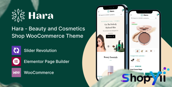 Hara v1.2.16 - Beauty and Cosmetics Shop WooCommerce Theme