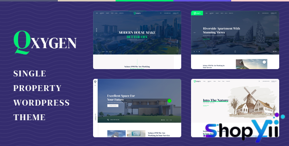 Qxygen v1.0.10 - Single Property WordPress Theme