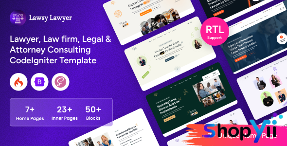 Lawsy - CodeIgniter Lawyer Consulting Template