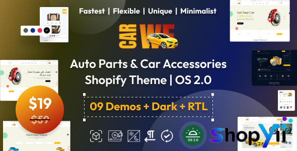 Carwe v1.0 - Auto Parts & Car Accessories Shopify Theme