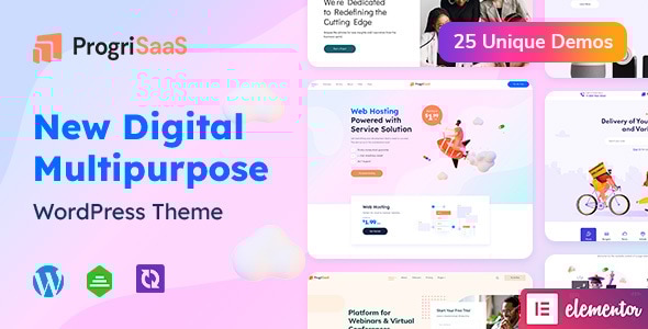 ProgriSaaS v1.1.14 - Creative Landing Page WordPress Theme