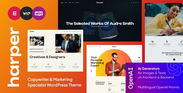 Harper v1.0 - Copywriter & Marketing Specialist WordPress Theme