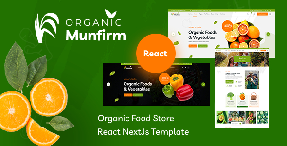 Munfirm v1.0 - Organic Food Store React NextJs Template