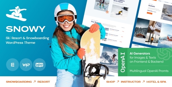 Snowy v1.0.0 - Ski Resort & Snowboarding WordPress Theme