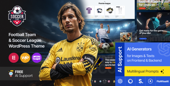 Soccer Club v1.3.10 - Football Team WordPress Theme