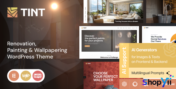 Tint v1.0 - Renovation, Painting & Wallpapering WordPress Theme