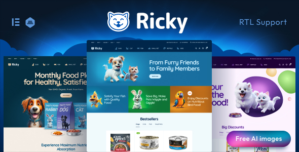 Ricky v1.0.3 - Pet Shop & Care WooCoomerce Theme