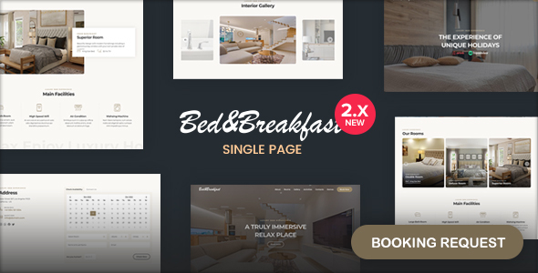 Bed & Breakfast v2.0 - Responsive Single Page