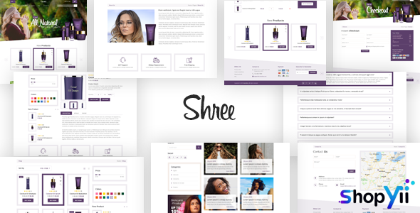 Shree v1.0 - Cosmetic and beauty shop psd template