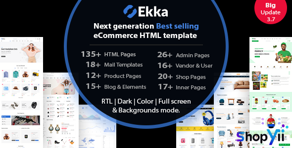 Ekka - Ecommerce HTML Template + Admin Dashboard