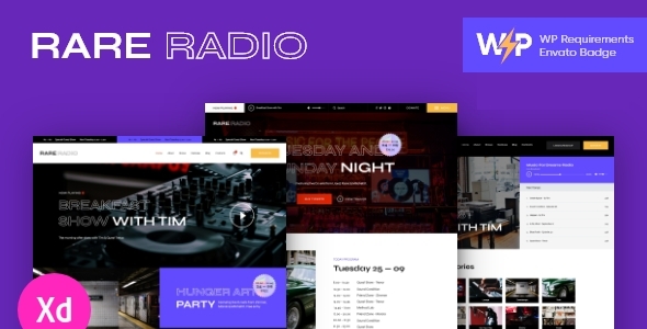 Rare Radio v1.0.10 - Online Music Radio Station & Podcast WordPress Theme