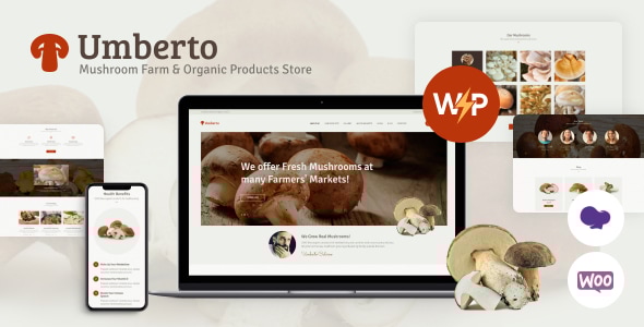 Umberto v1.2.5 - Mushroom Farm & Organic Products Store WordPress Theme