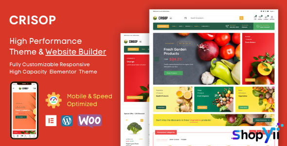 Crisop v1.1.3 - Elementor Grocery Store & Food WooCommerce Theme