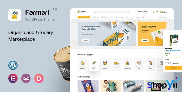 Farmart v1.0.9 - Organic & Grocery Marketplace WordPress Theme