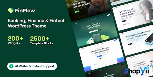 FinFlow v2.1.1 - Banking, Finance & Fintech WordPress Theme