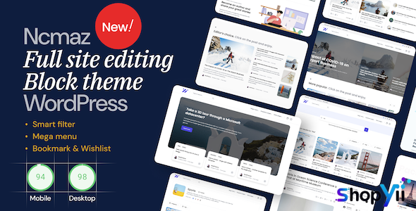 Ncmaz v1.3.0 - News Magazine Full Site Editing WordPress Block Theme