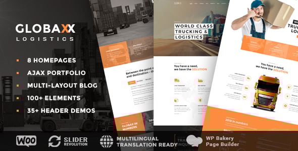 Globax v3.7 - Logistics WordPress Theme + Woocommerce