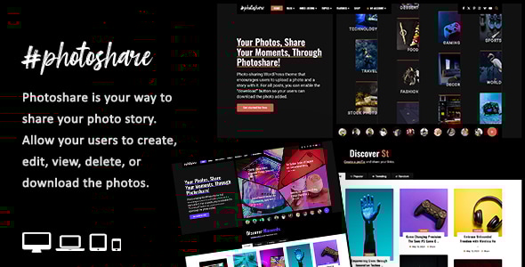 Photoshare v1.2 - Blog Story & Photos Download WordPress Theme
