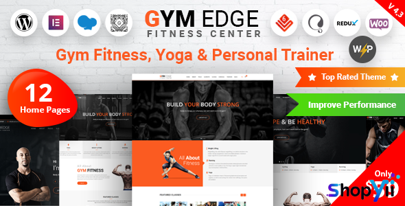 Gym Edge v4.3.0 - Gym Fitness WordPress Theme